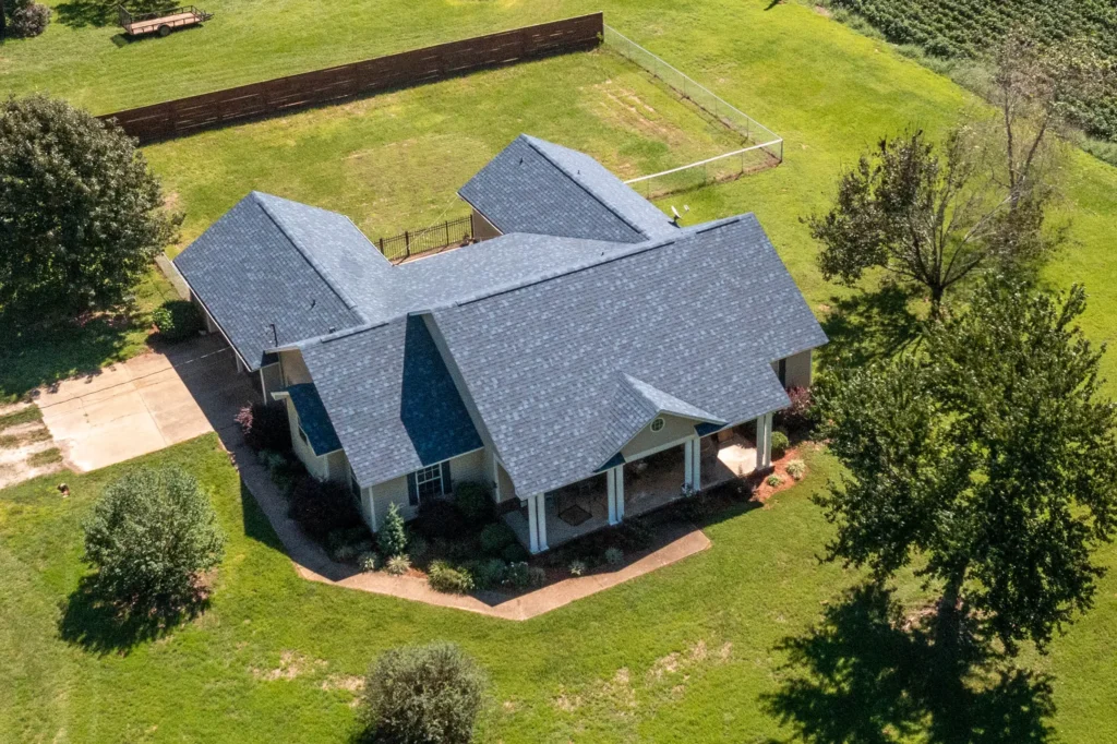 footer roofing project top view