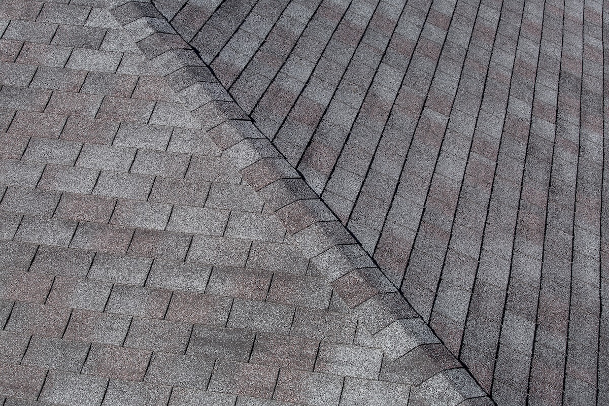 Roofing Shingles black and gray color, roof tile texture.
