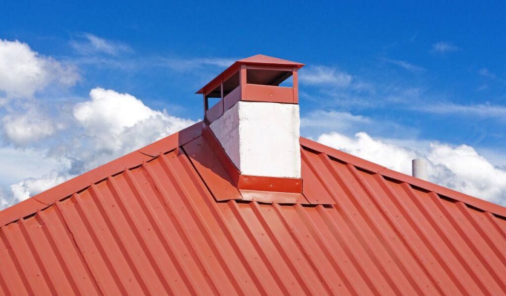 chimney flashing on metal roof