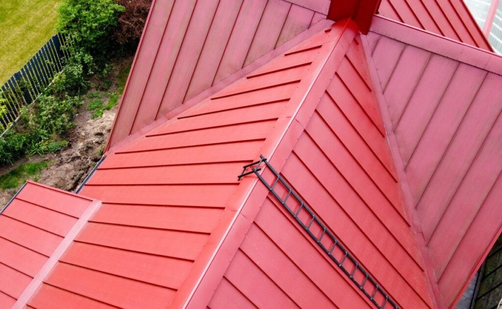 red standing seam metal roof
