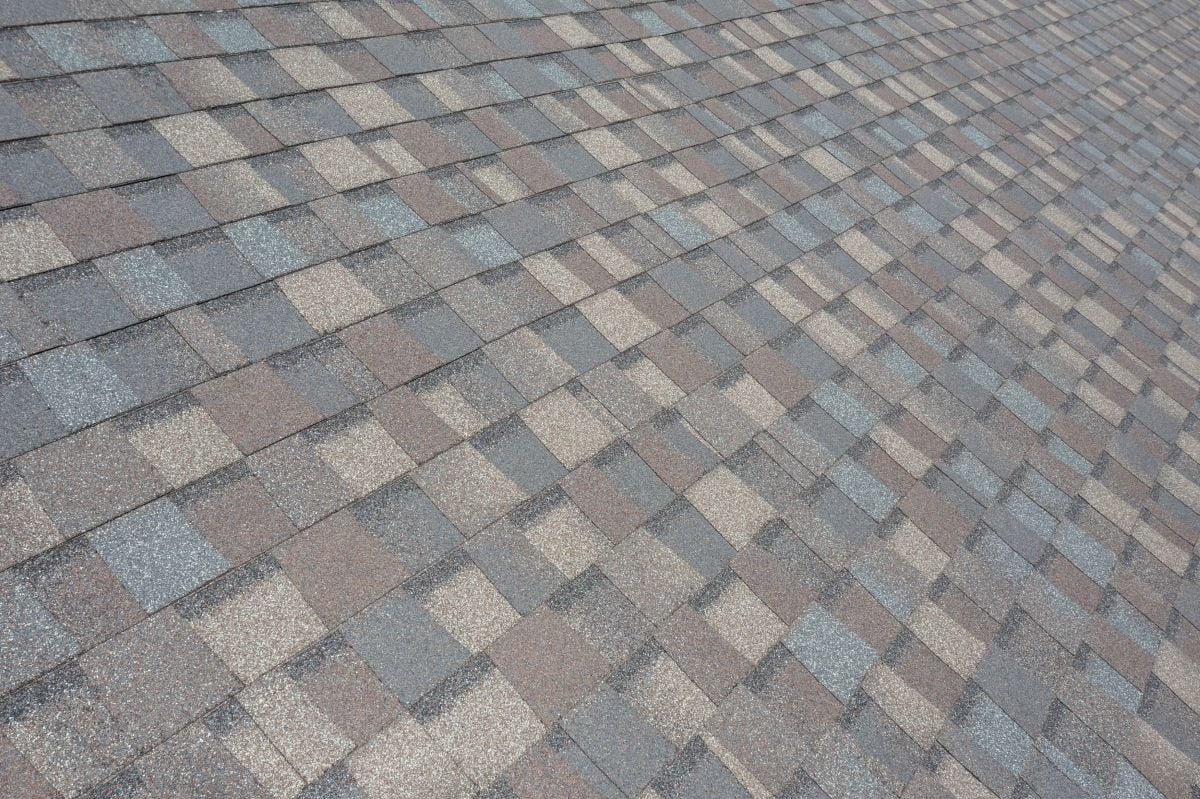 How to install architectural shingles close up multicolor roof