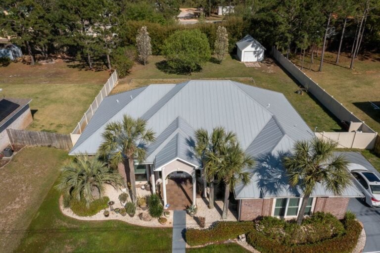 Minimum slope for metal roof grey house in Florida USA