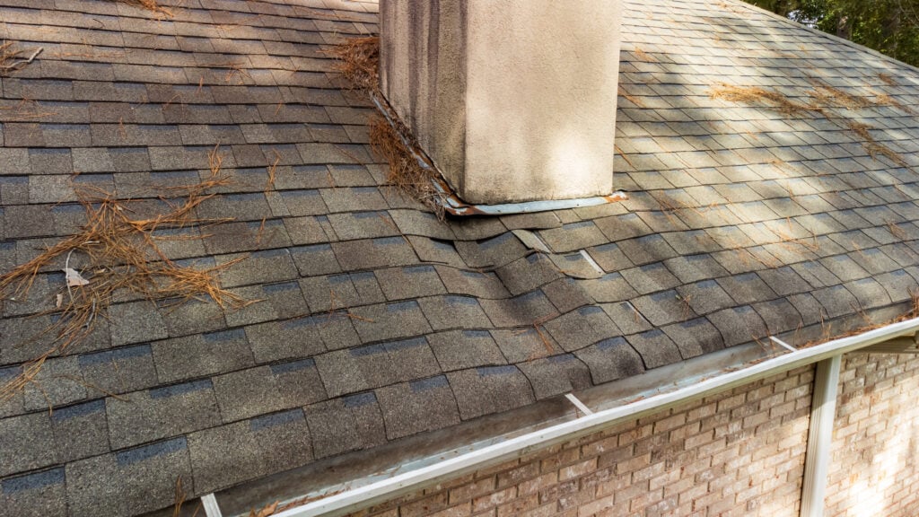 Roof and shingles damaged from water leak