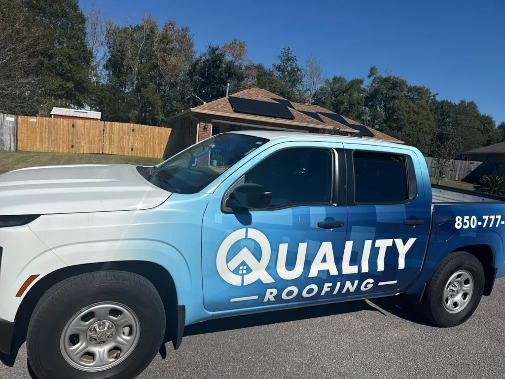 Quality roofing truck