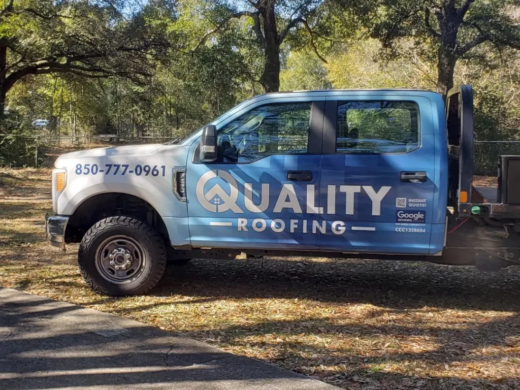Quality roofing truck