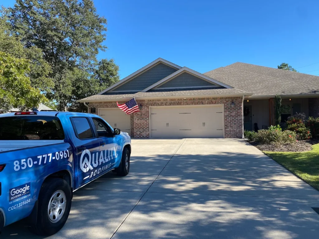 Quality roofing truck