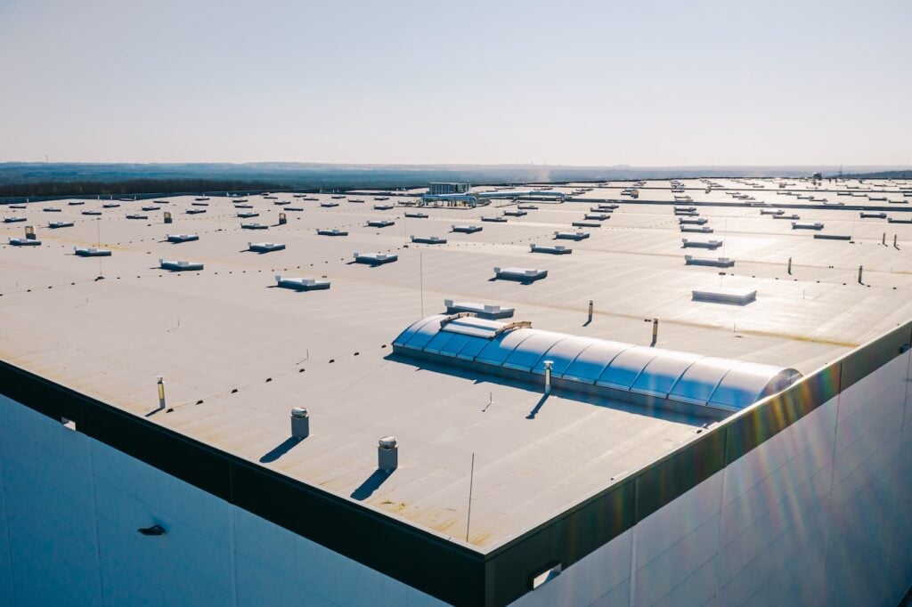 industrial roof install