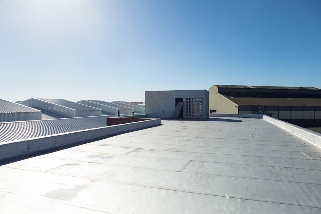 newly installed industrial roof