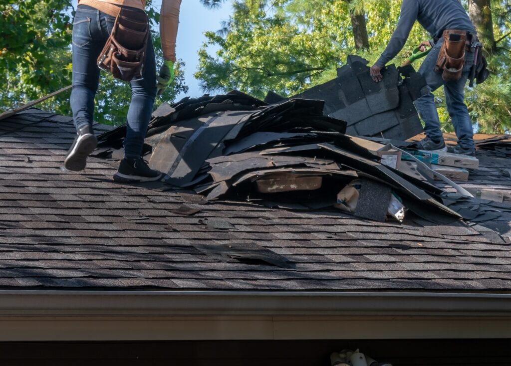 removing old roof