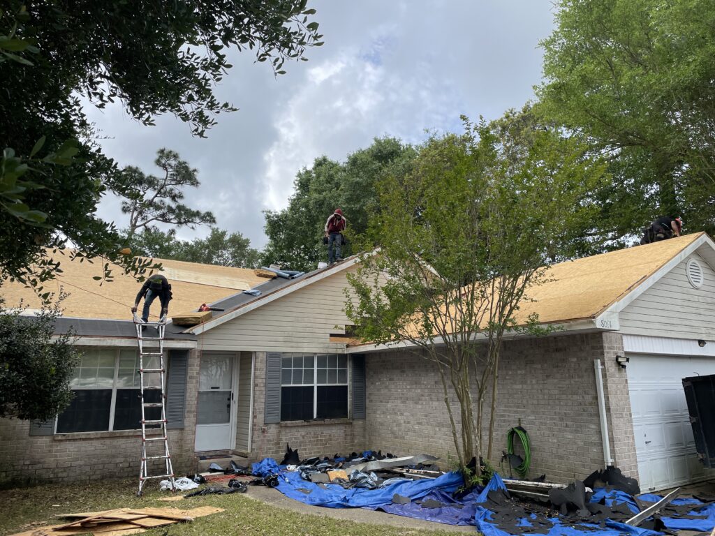 Quality Roofing Solutions installing a new residential roof