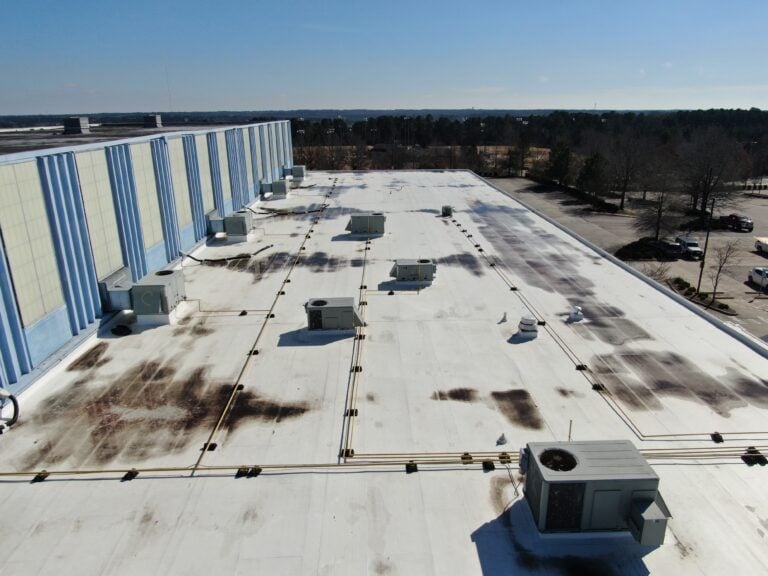flat roof repair tpo damaged