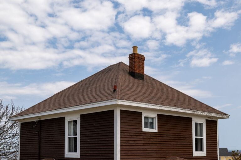 brown hip roof