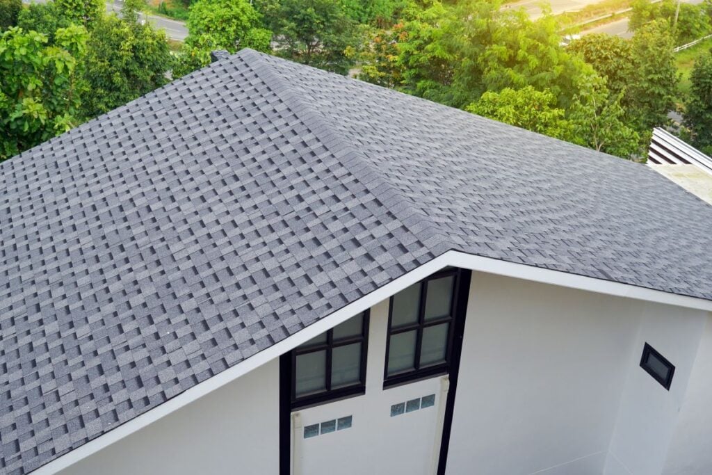 grey architectural shingles